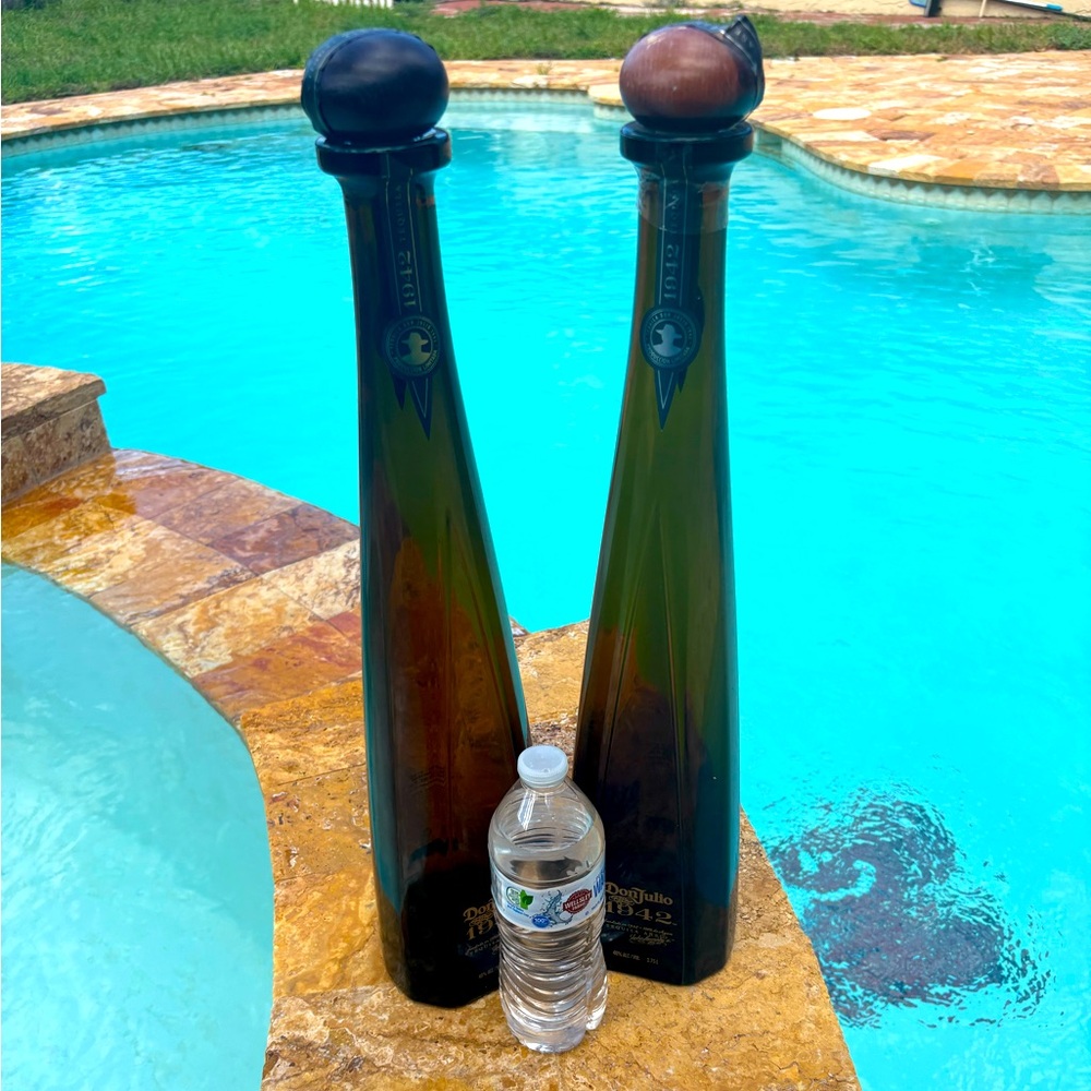 Lot of 2 Don Julio Anejo 1.75 Empty Magnum Tequila Bottles